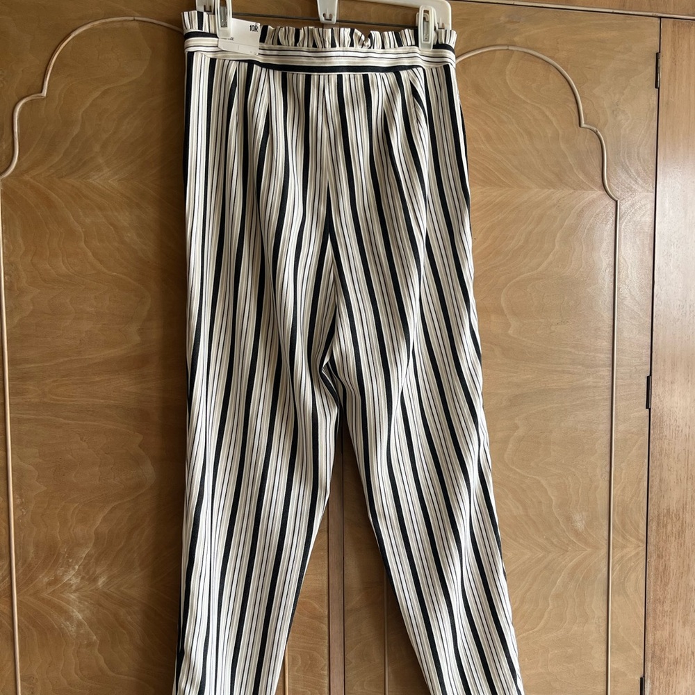Express NEW ankle, high rise, “paperbag” ruffled waist, 10R pant - Picture 8 of 16